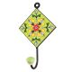 Pea Green Floral Ceramic Tile Wall Hook Online